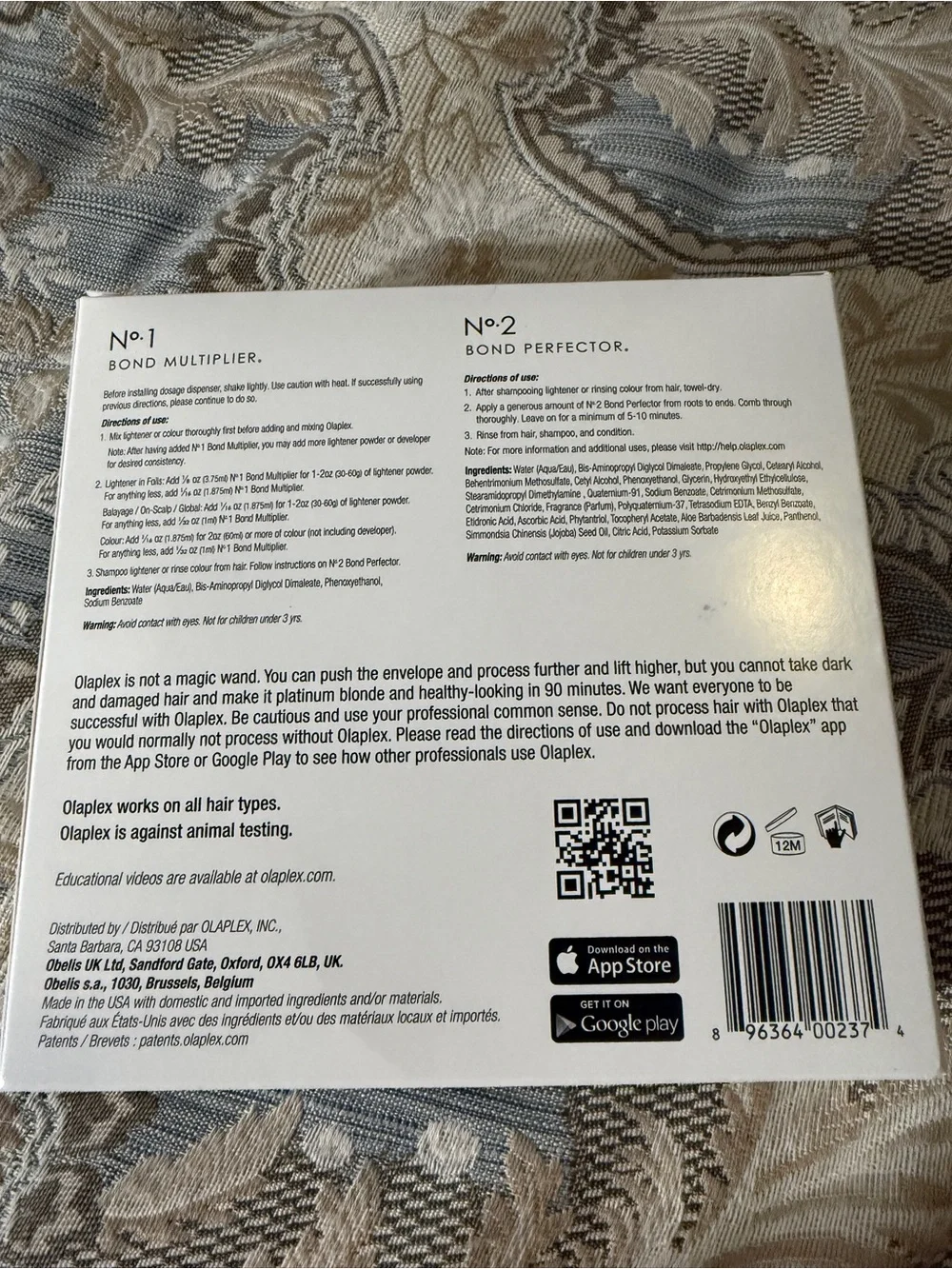Olaplex Traveling Stylist Kit No. 1 & No. 2 Professional System NIB